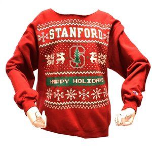 Stanford University Women's Christmas Sweatshirt Medium ? Happy Holidays